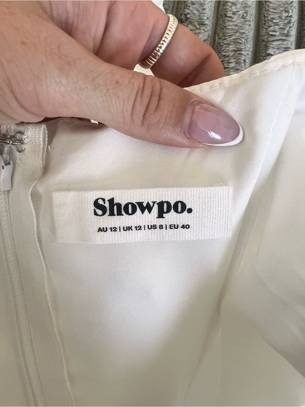 Showpo Izara Mini Dress White Sz US 8/Medium - Picture 7 of 15